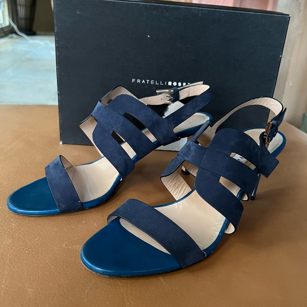 Fratelli Rossetti Blue leather/suede Strappy Sandal